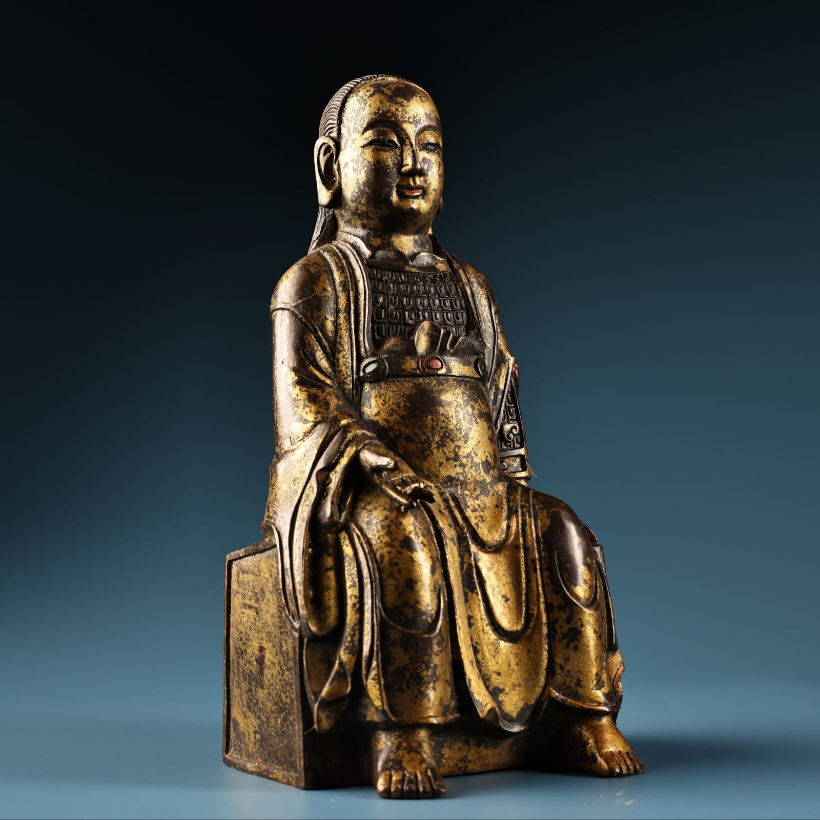 大仏師松久宗琳作瑠璃観音菩薩像仏像 仏教美術 立像 置物 観音