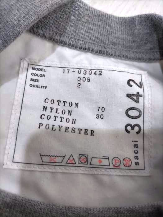 サカイ Sacai 17SS ドッキングデザインスウェット レディース 2 sacai / サカイ | MA-1 ドッキング スウェット ブルゾン