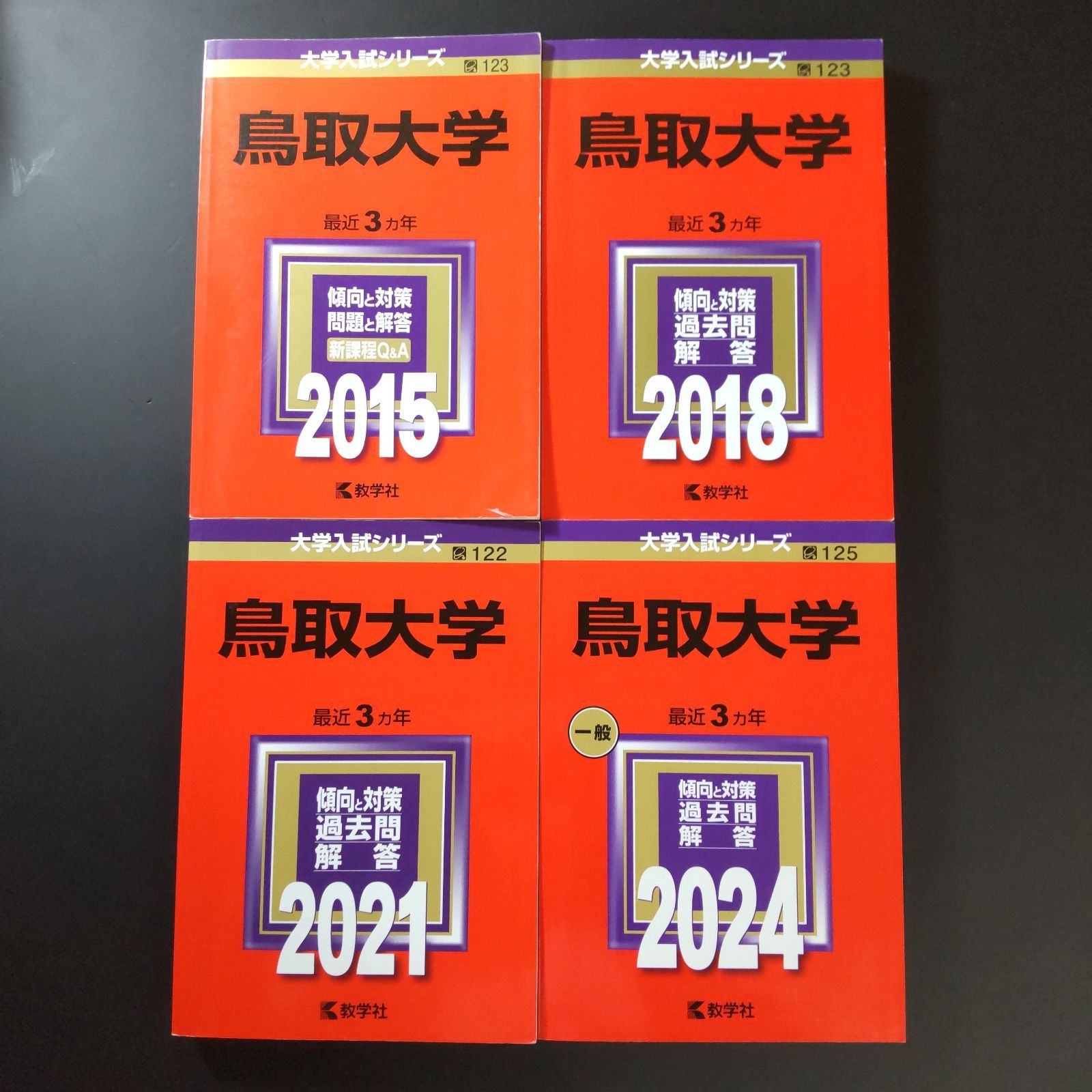 ☆赤本☆鳥取大学　2012/2015/2018/2021年版 142】【4冊】鳥取大学 書込みなし 2015 2018 2021 2024 教学社