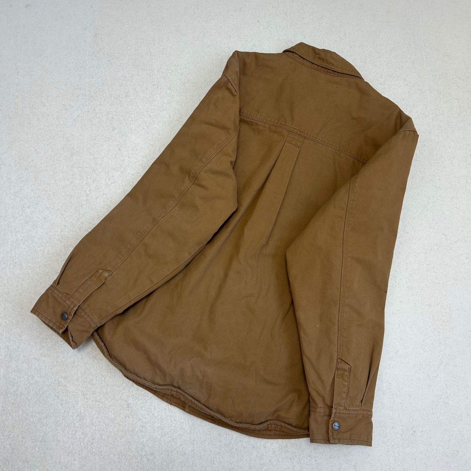 L.L.Bean90s00sダック地キャメルワークジャケット裏地ウール無地古着L 極上】CRAFTSMAN ダック生地 頑丈 ワークシャツタイプ ワーク