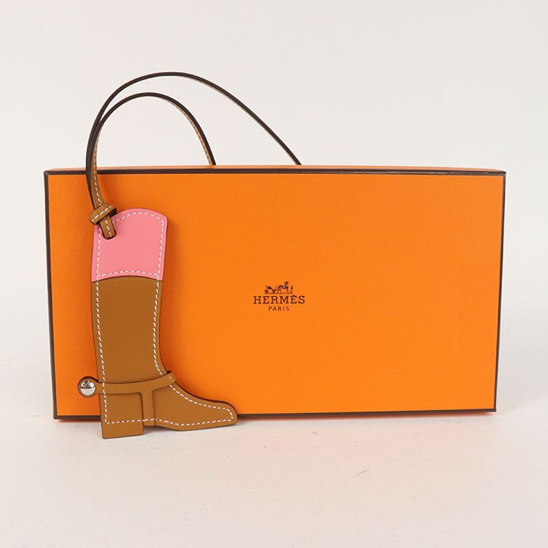 エルメス HERMES パドック ブーツ チャーム ナチュラルサブレ