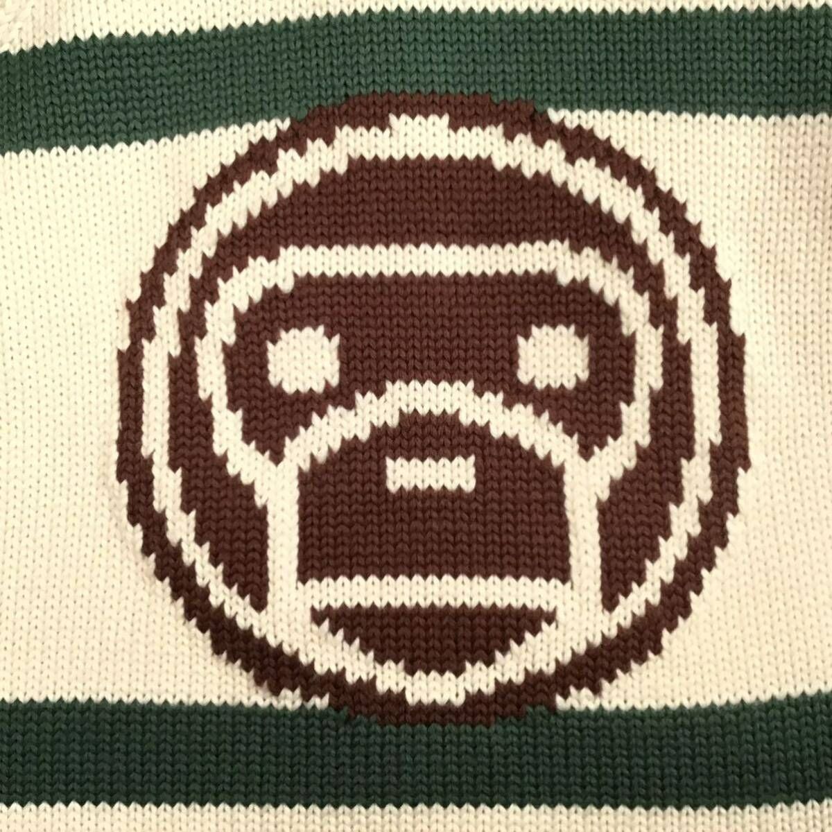 BABY MILO カウチン ニット ジャケット Lサイズ a bathing ape BAPE