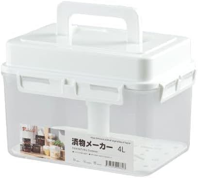 漬物器 漬物保存容器 漬物 容器 漬物器 漬け物 密封された瓶 加圧された大容量 保存容器 家庭用- (4L)