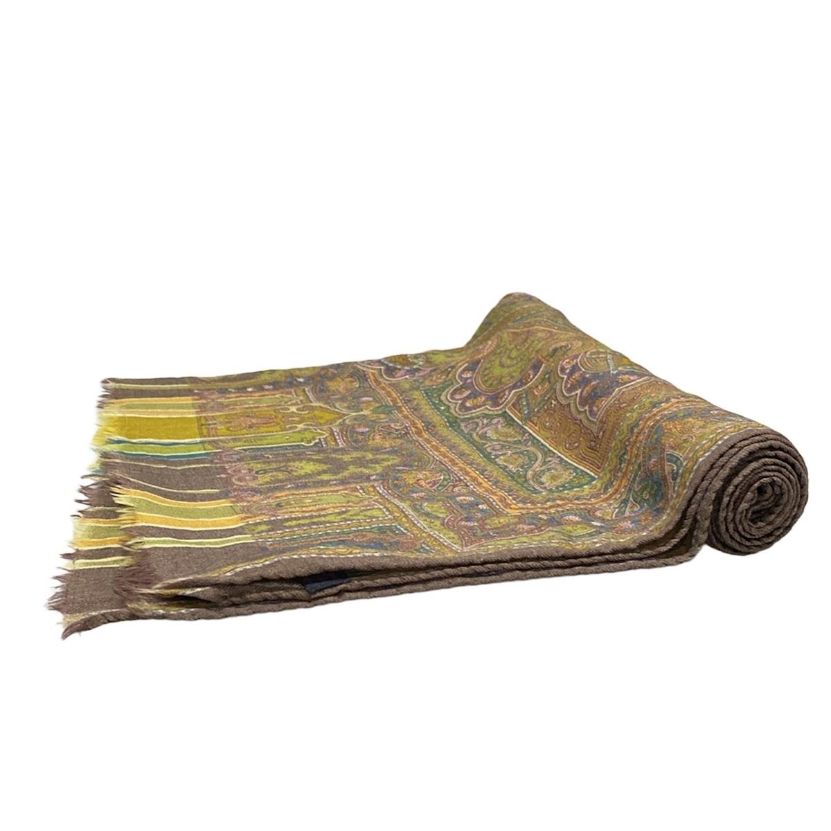 エトロ　ウールマフラー　新品 ETRO ストール マフラー ブラウン エトロ ウールマフラー 新品 ETRO ストール マフラー ブラウン