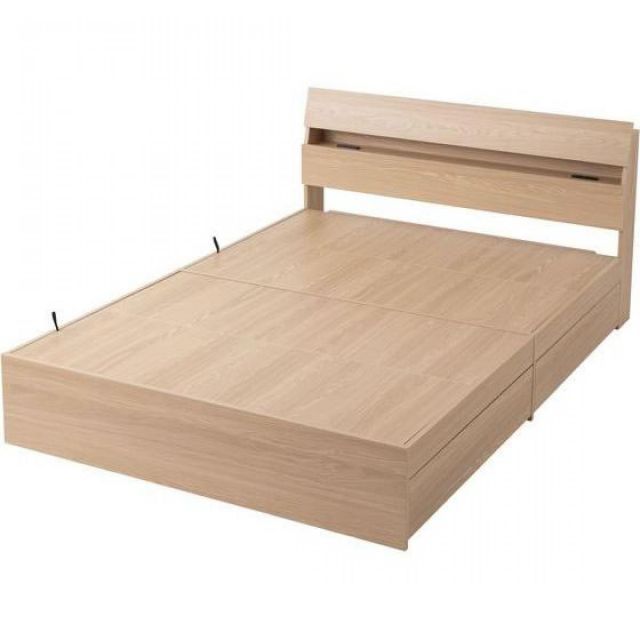 アイリスオーヤマ 収納 ベッド ダブル STBS-D ナチュラル 木目調 収納ベッド ベッド下 ベッドフレーム フレーム