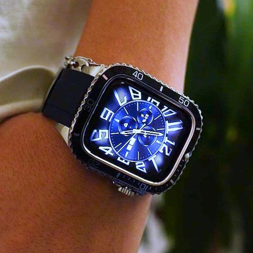 Watchバンド ステンレスアーマーケース一体型バンド