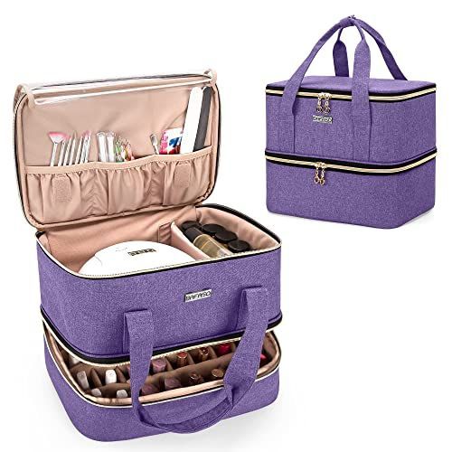 紫 BAFASO マニキュアケース 40ボトル用15ml ネイルライト ネイル道具 収納 持ち運び 紫