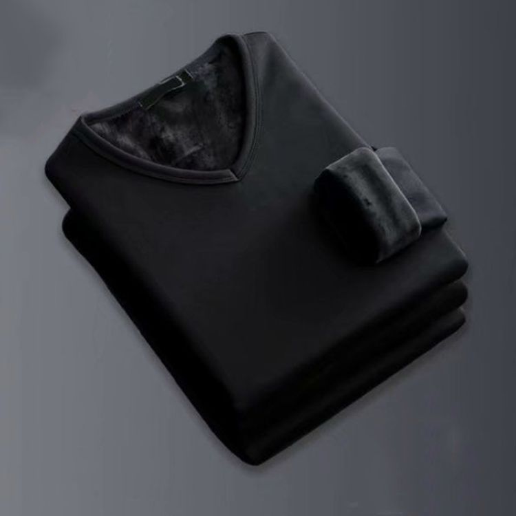 肌着 インナー 春 ヒートテック カットソー Uネック 裏起毛 Vネック アンダーシャツ 裏起毛 秋 冬 長袖 ラウンドネック 丸首 ｔシャツ 防寒着 防寒 厚手 発熱 スリム erika1246 DECORATOM_COM_BR