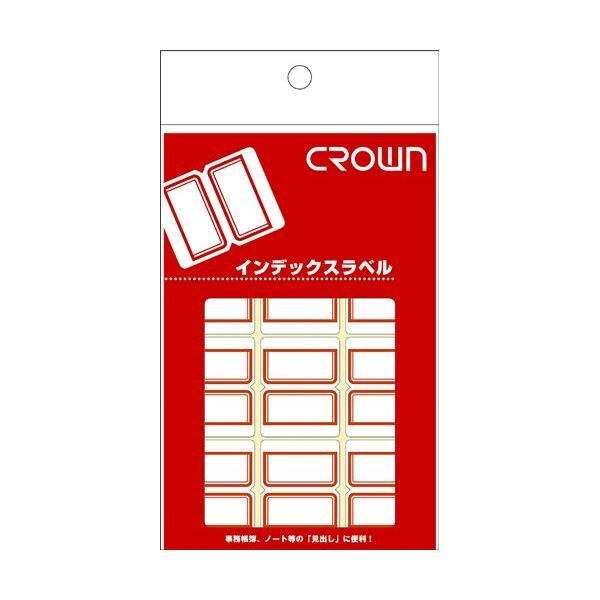 （まとめ） クラウンアドインデックス CR-ID1-R 赤枠 1P入 
