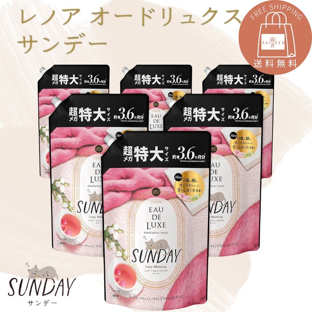レノア オードリュクス 柔軟剤 マインドフルネスシリーズ サンデー 詰め替え 1 360mL×6袋