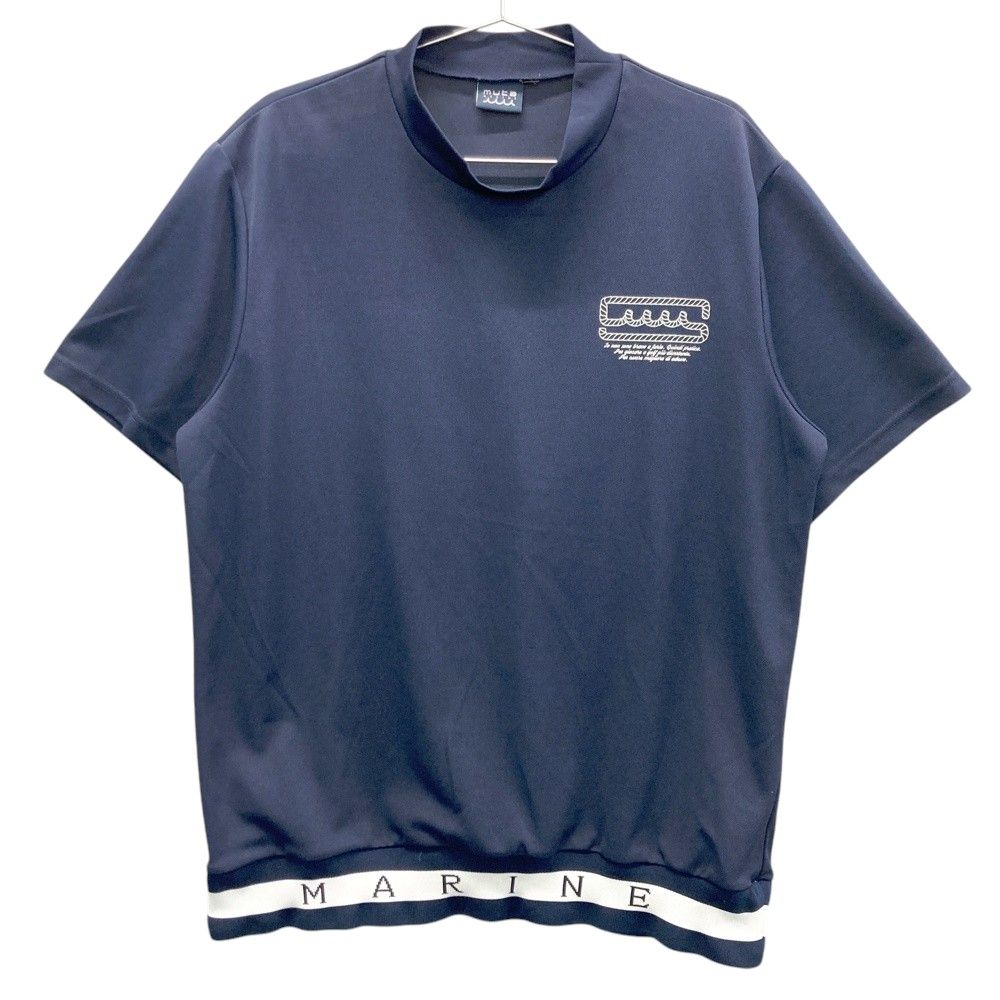 サイズ 7 MUTA MARINE ムータマリン モックネック半袖Tシャツ ネイビー系 240101517735 ゴルフウェア メンズ ストスト