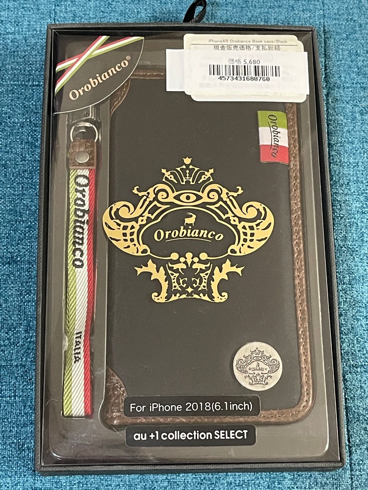 Orobianco ブックタイプケース 黒 iPhoneXR用