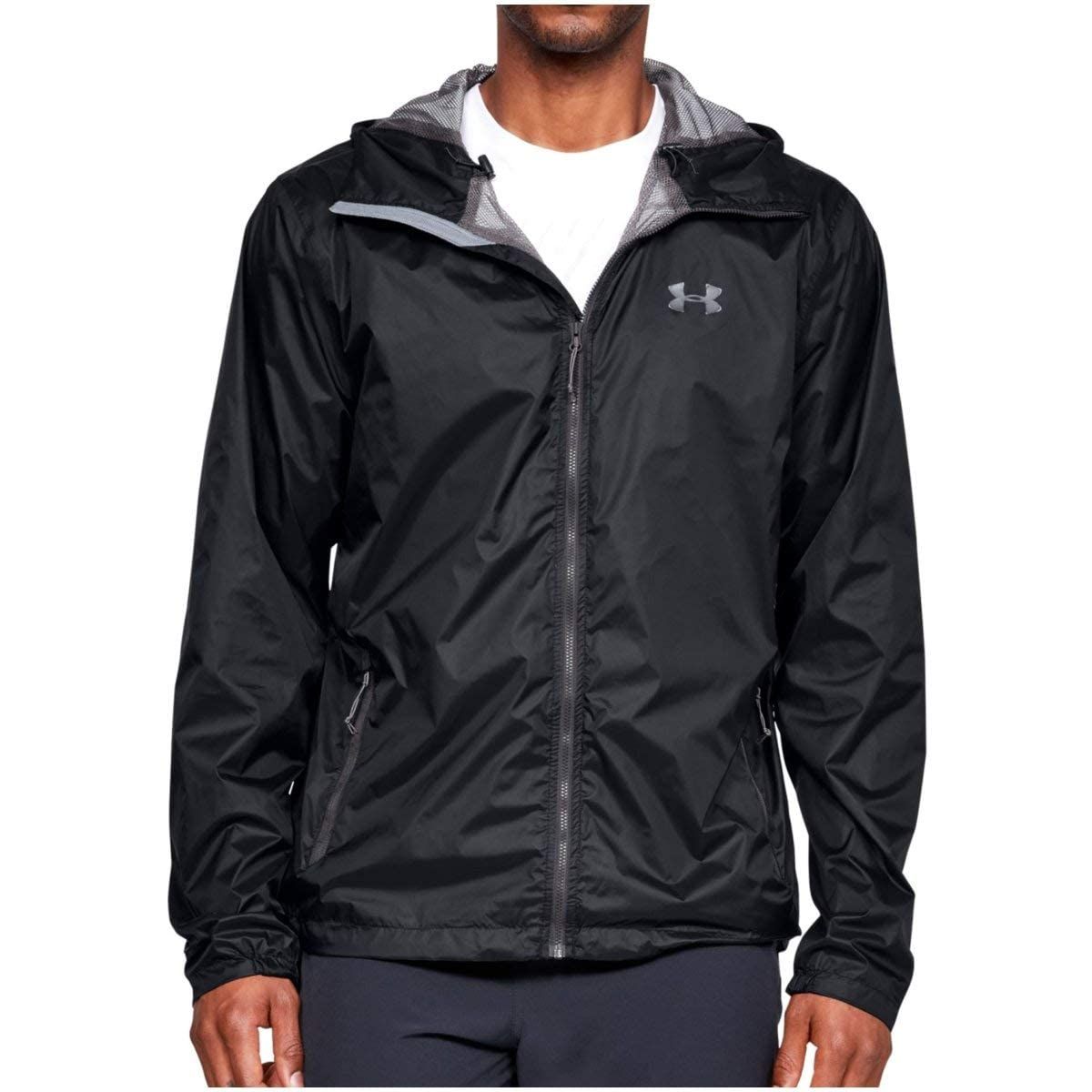 [アンダーアーマー] UA Forefront Rain Jacket Mens メンズ 001 日本 MD (日本サイズM相当) [Black / / Steel] [M]