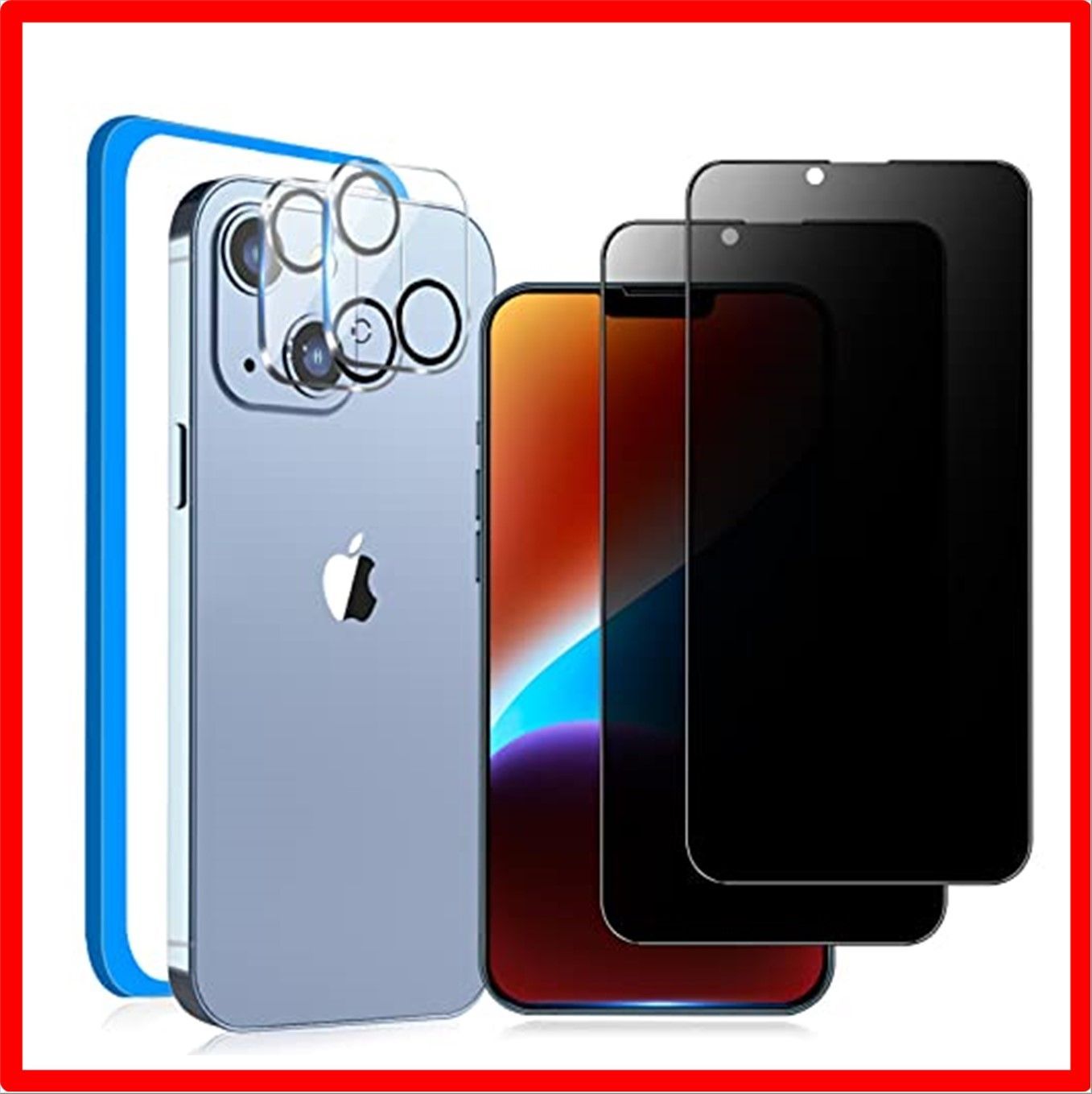 【匿名配送】 iPhone 14Plus_覗き見防止 【覗き見防止】 iphone14Plus ガラスフィルム のぞき見防止［2枚］iPhone14Plus カ