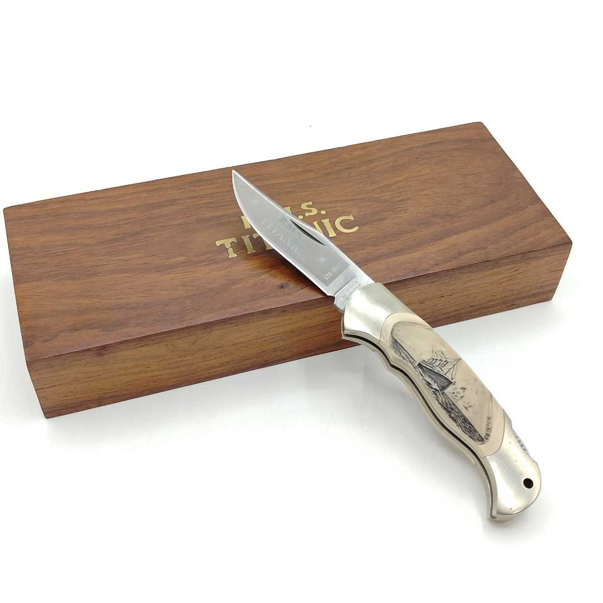 BOKER R.M.S. TITANIC LTD.1988 フォールディングナイフ ウッドケース付き 折りたたみナイフ タイタニック 1986