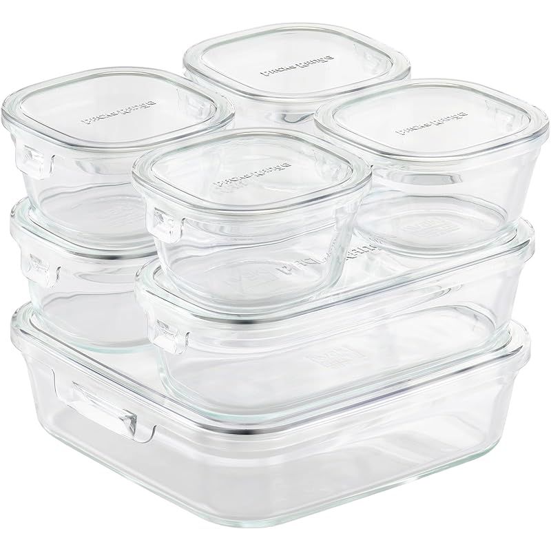 新品未使用　イワキ　耐熱ガラス　食品保存容器 12個セット　アーバンクリア iwaki(イワキ) 耐熱ガラス 保存容器 アーバンクリア 7個セット パック
