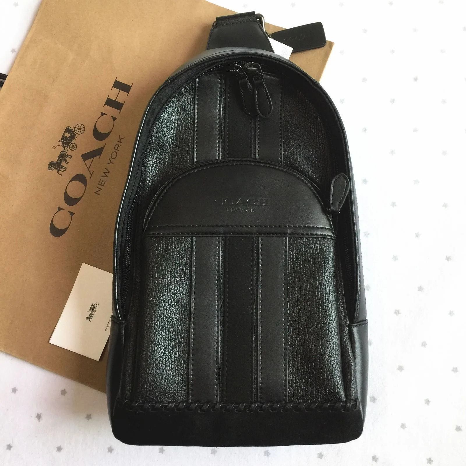 COACH コーチバッグ F49333 ブラック ボディーバッグ スリングバッグ 