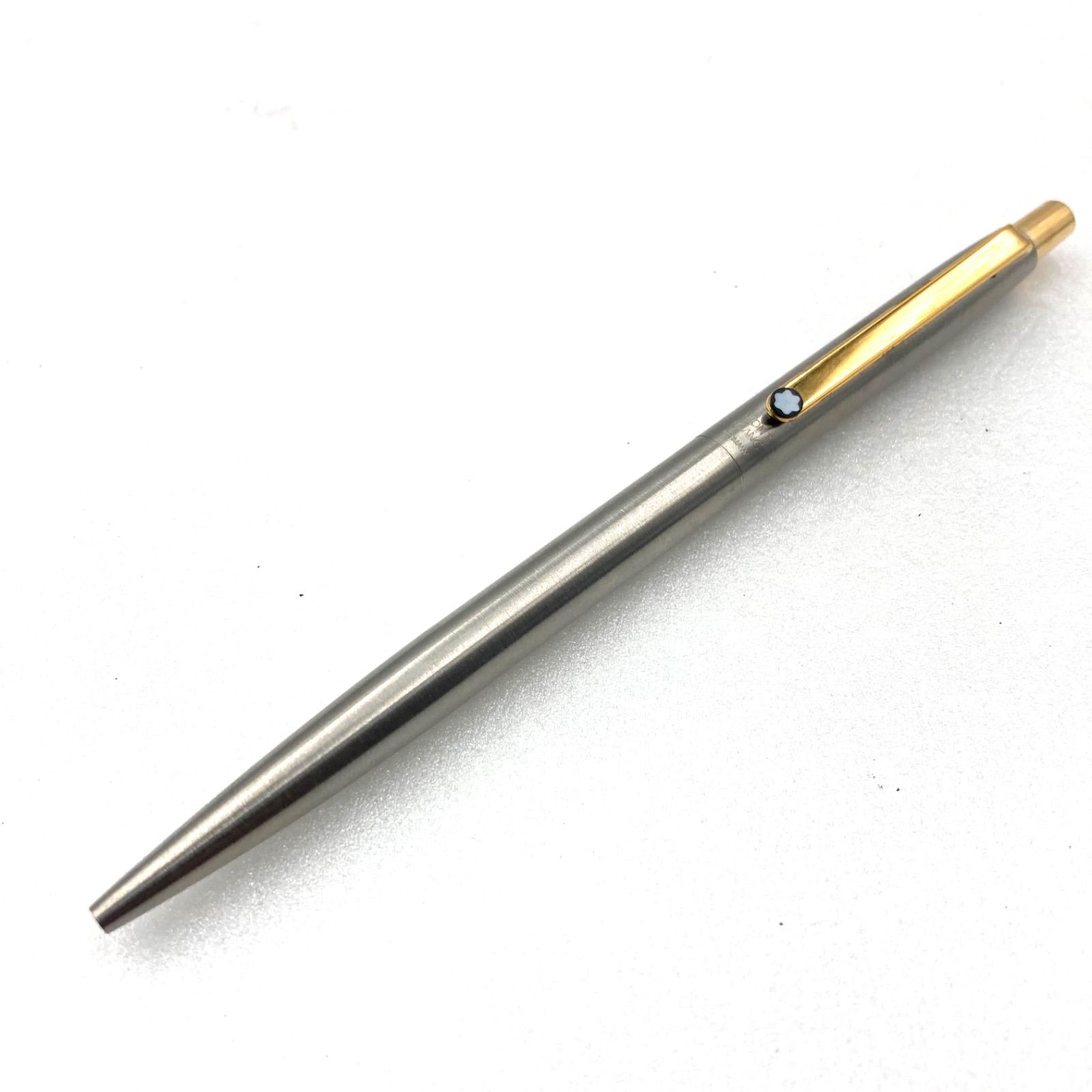 モンブラン ボールペン　シルバー　ゴールド □美品□MONTBLANC モンブラン ノック式ボールペン ゴールド