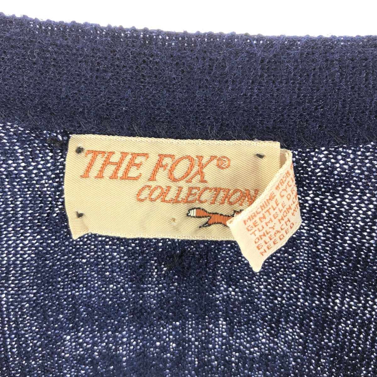 70~80年代 THE FOX COLLELTION アクリルニットカーディガン USA製 メンズXL /eaa363064