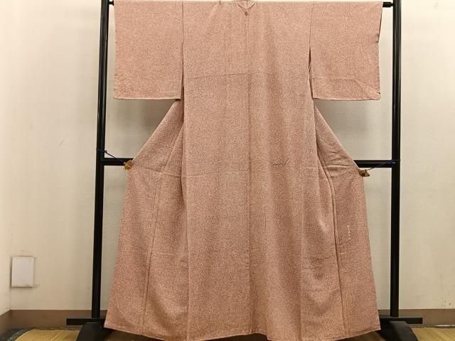 平和屋着物□伝統工芸士 染谷梅治 小紋 霞文 正絹 逸品 未使用