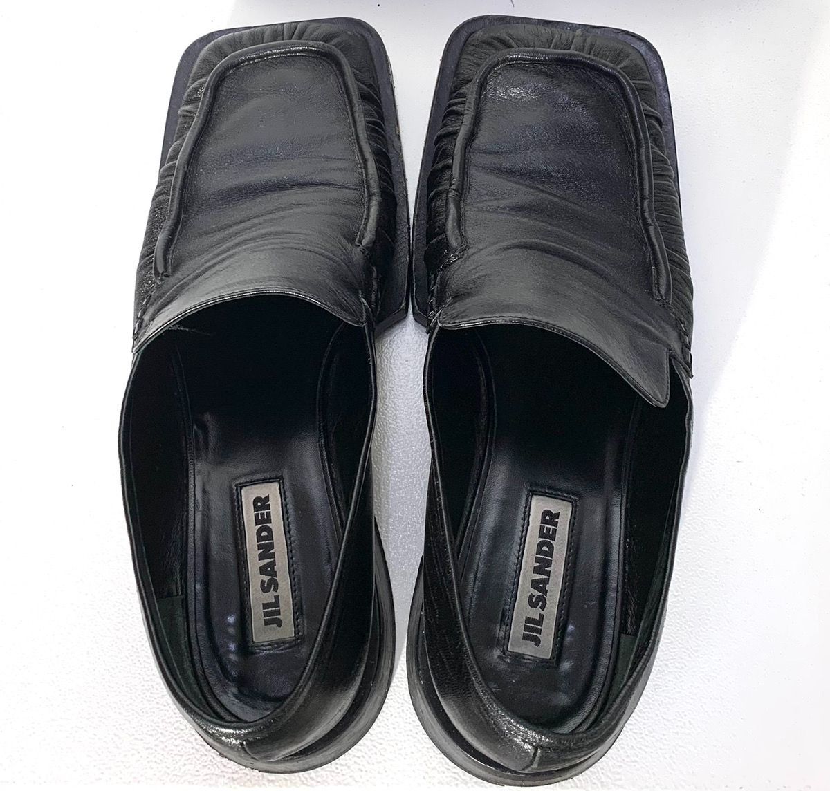 JIL SANDER スクエアトゥローファー 41 本体のみ Jil Sander: ブラック スクエアトゥ ローファー | SSENSE 日本