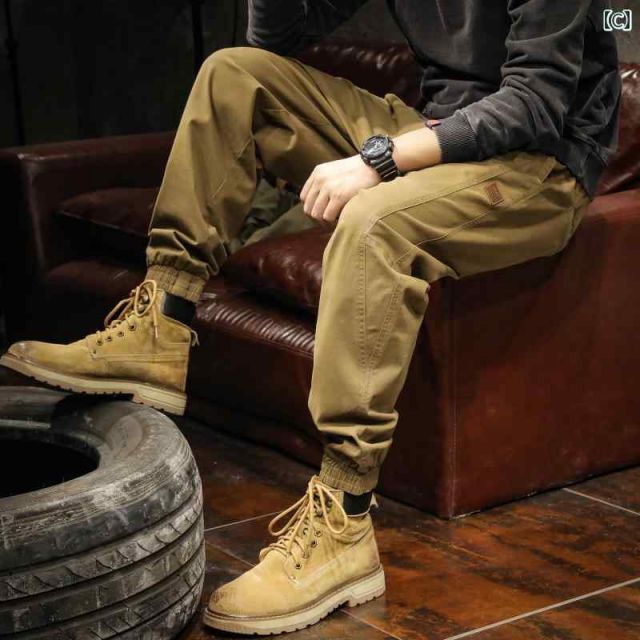  S 45-57.5 kg メンズ 男性用 ファッション オシャレ シンプル 大人 かっこいい ストリート ヒップホップ HipHop レトロ ワークウェア パンツ ルーズ ストレート 春秋 カジュアル ワイド その他 パンツ