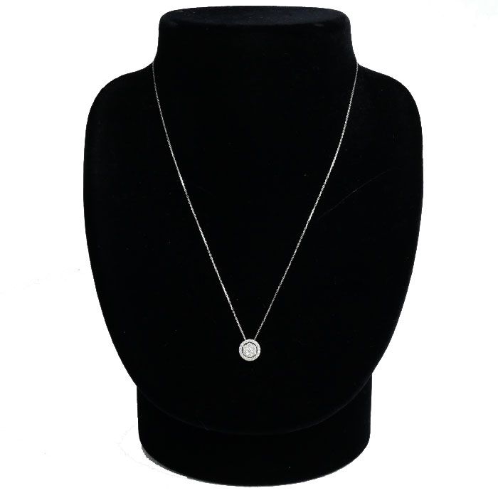 PT999/PT ダイヤモンド ネックレス 0.31CT D SI2 ペアシェイプ 