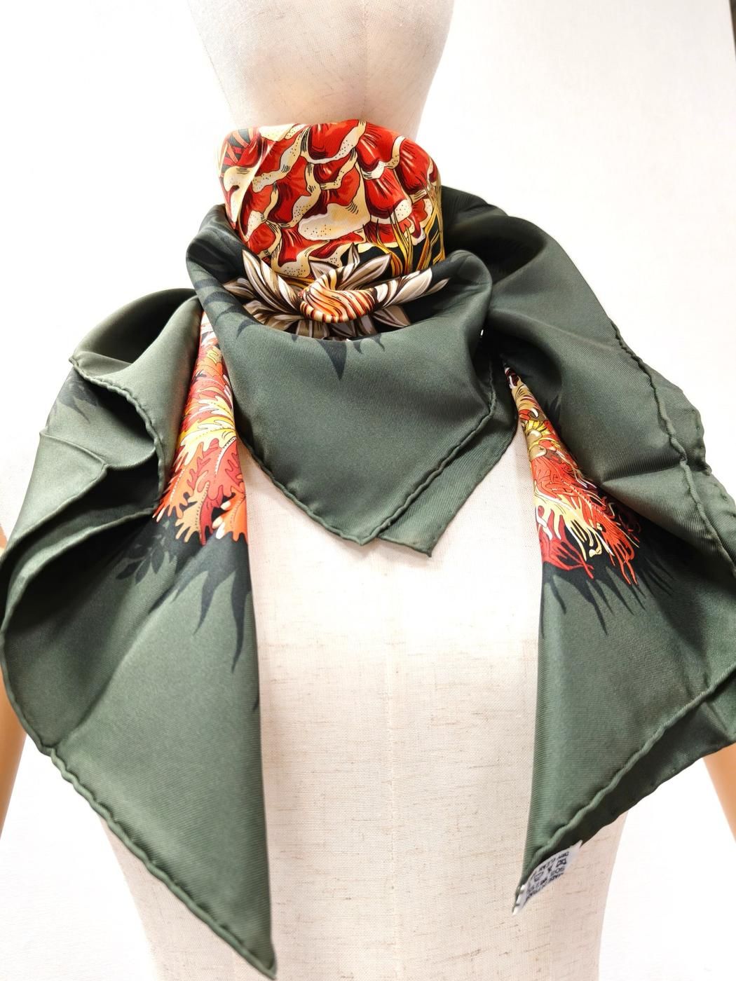 極美品！HERMES カレ70 Pampa パンパ 馬 ベージュ シルク HERMES