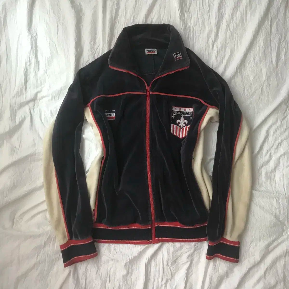 日本版リーバイス オールドスクールベルベット ジップアップ