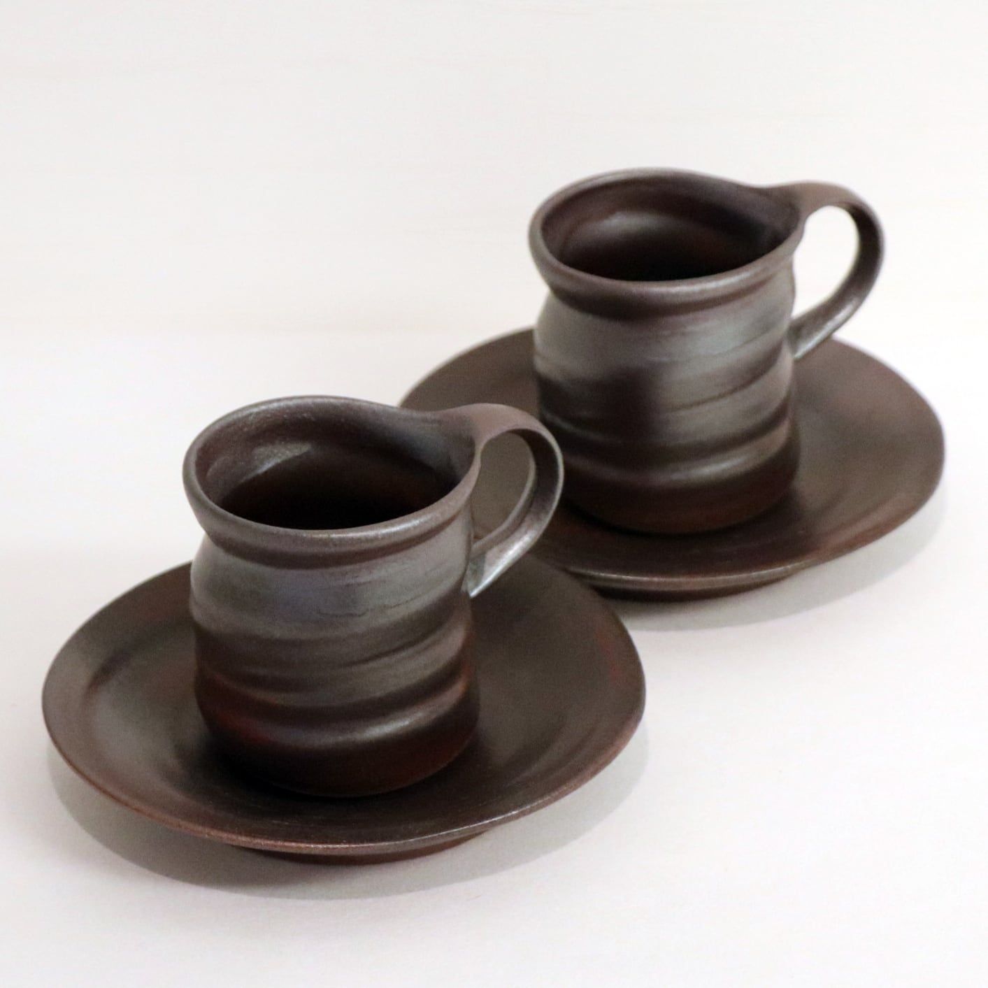 URA 有田焼/肥前皿山/幸右衛門 作/染錦唐花画台付蒸碗5客/共箱/10-11