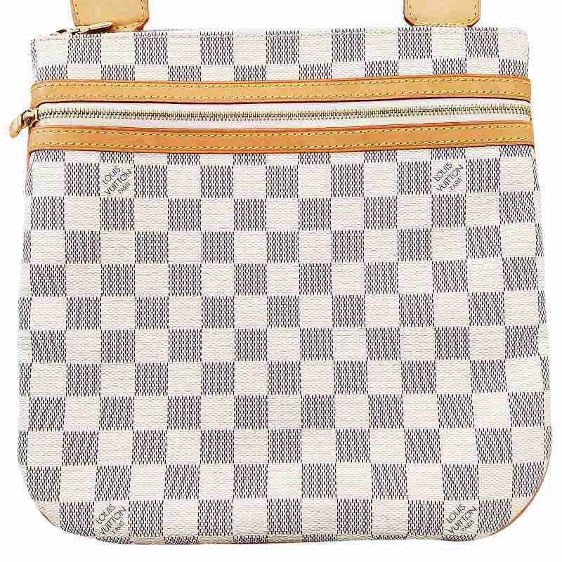 ルイヴィトン LOUIS VUITTON ダミエ アズール ポシェット ボスフォール N51112 ショルダーバッグ 斜め掛け キャンバス 白  ホワイト 0502 - メルカリ