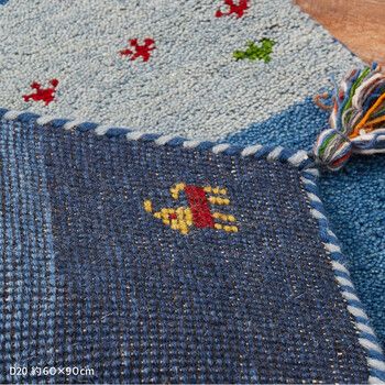 ギャッべマット 玄関マット 約45×75cm 屋内 GABBEH D20 羊毛 手織り MARWIL-DEMENAGEMENTS_CH