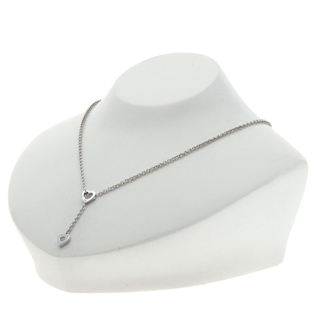 CARTIER カルティエ モナムール 1P ダイヤモンド ネックレス K18WG  