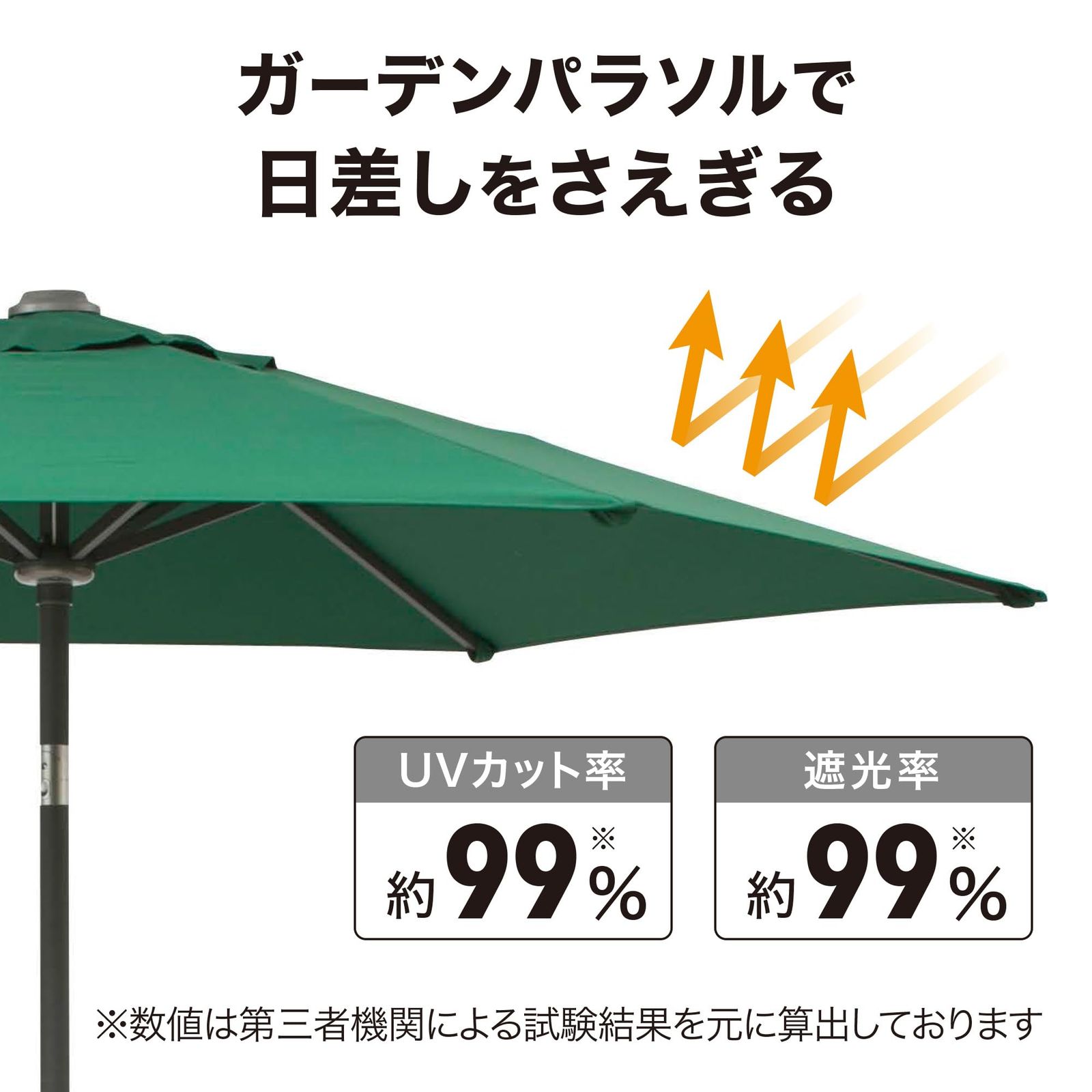 SHR-A25GCT2 ガーデン グリーン 2.5ｍ ファニチャー チルト 紫外線カット アルミパラソル 日よけ 撥水加工 タカショー WWW_GEBZETESISAT_COM_TR
