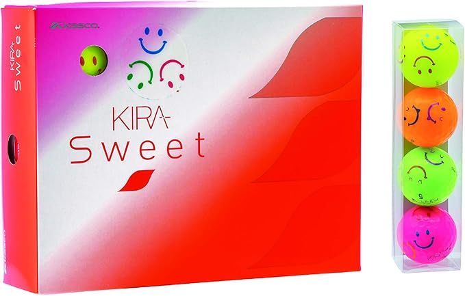 【在庫処分】キャスコ(Kasco) ゴルフボール レディース KIRA SWEET キャラマーク入り 1ダース(12個入り)
