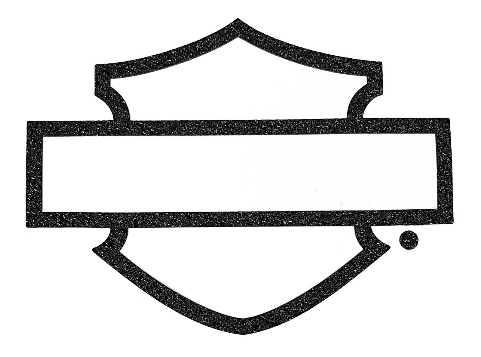 Harley-Davidson Rugged Textured Bar u0026 Shield ロゴデカール - ブラック - 6 x 8インチ 