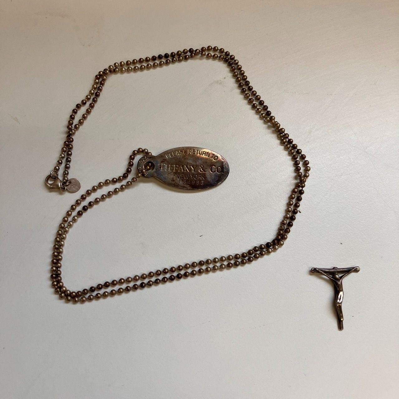 美品 オールド ティファニー レター イニシャル K ネックレス シルバー TIFFANY&Co. ティファニー イニシャルK ネックレス シルバー