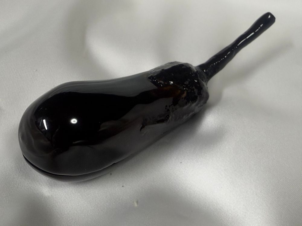 茶道具] 三宅謙蔵 山中塗 茄子香合 (共箱) ○ 茶道具] 三宅謙蔵 山中塗