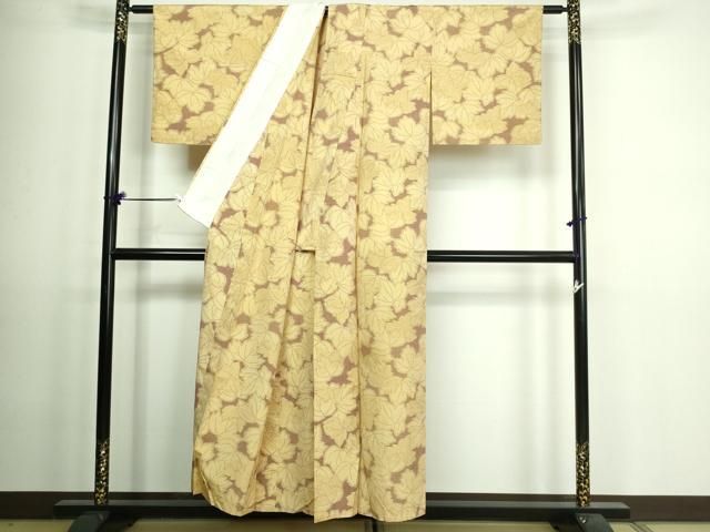 平和屋着物▽上質な紬 単衣 舞葉文 正絹 逸品 DAAV9589sf - メルカリ