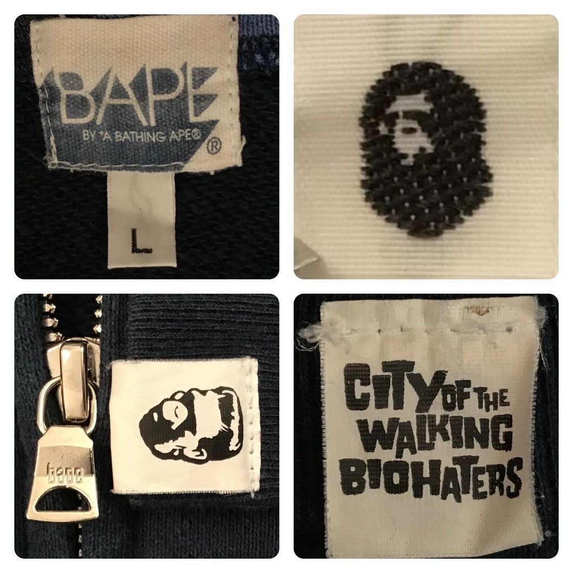 2007年 Blue camo × Navy シャークパーカー Lサイズ shark full zip  