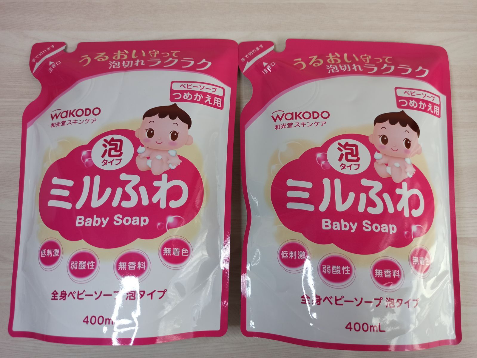 和光堂 ミルふわ ベビーシャンプー髪用 泡タイプ つめかえ用 (400mL