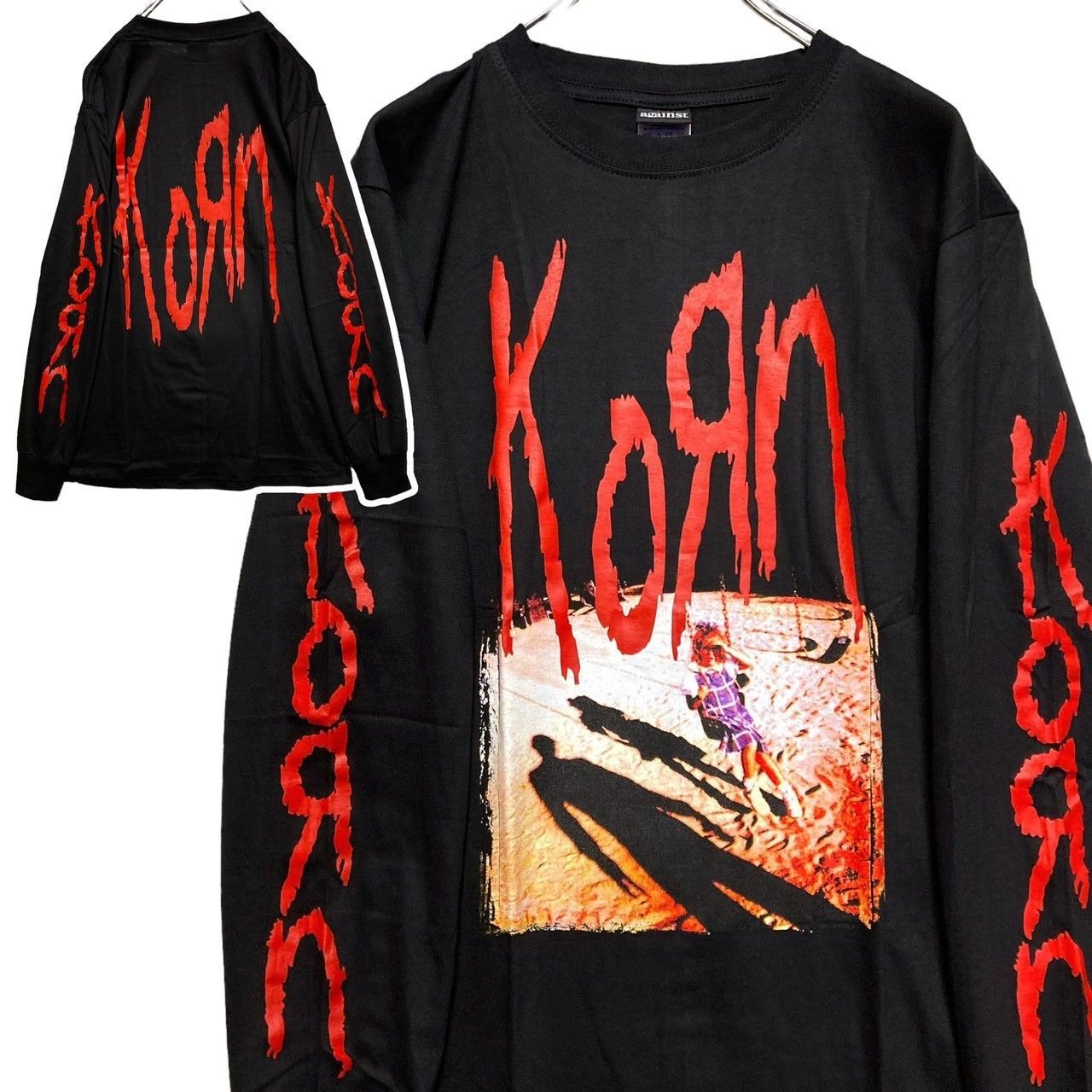コーン KORN ブランコ 黒長袖 Tシャツ ロンT バンド ロング