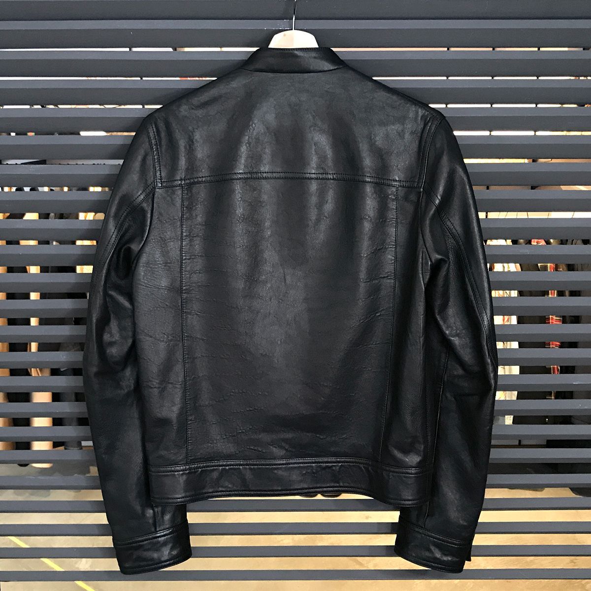 超美品】グッチ シングル ライダースジャケット ラムスキン ブラック 