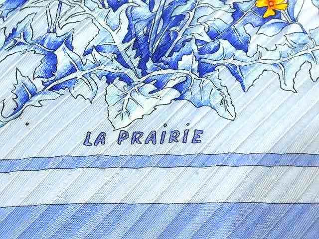エルメス HERMES カレ プリーツ スカーフ LA PRAIRIE シルク 草原 虫