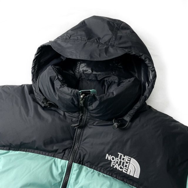 ノースフェイス ダウンベスト US限定(XXL)青 緑 チェック柄 190122