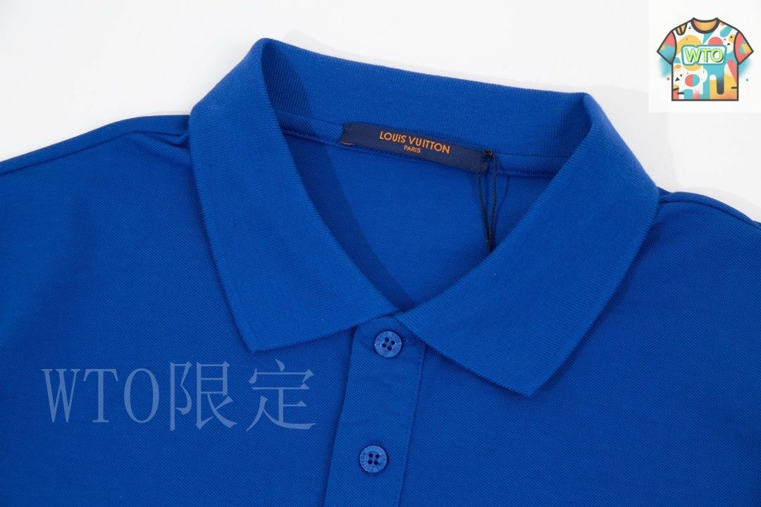 今日WTO】Louis Vuitton ブローチ小ロゴ アルファベット刺繍ポロ