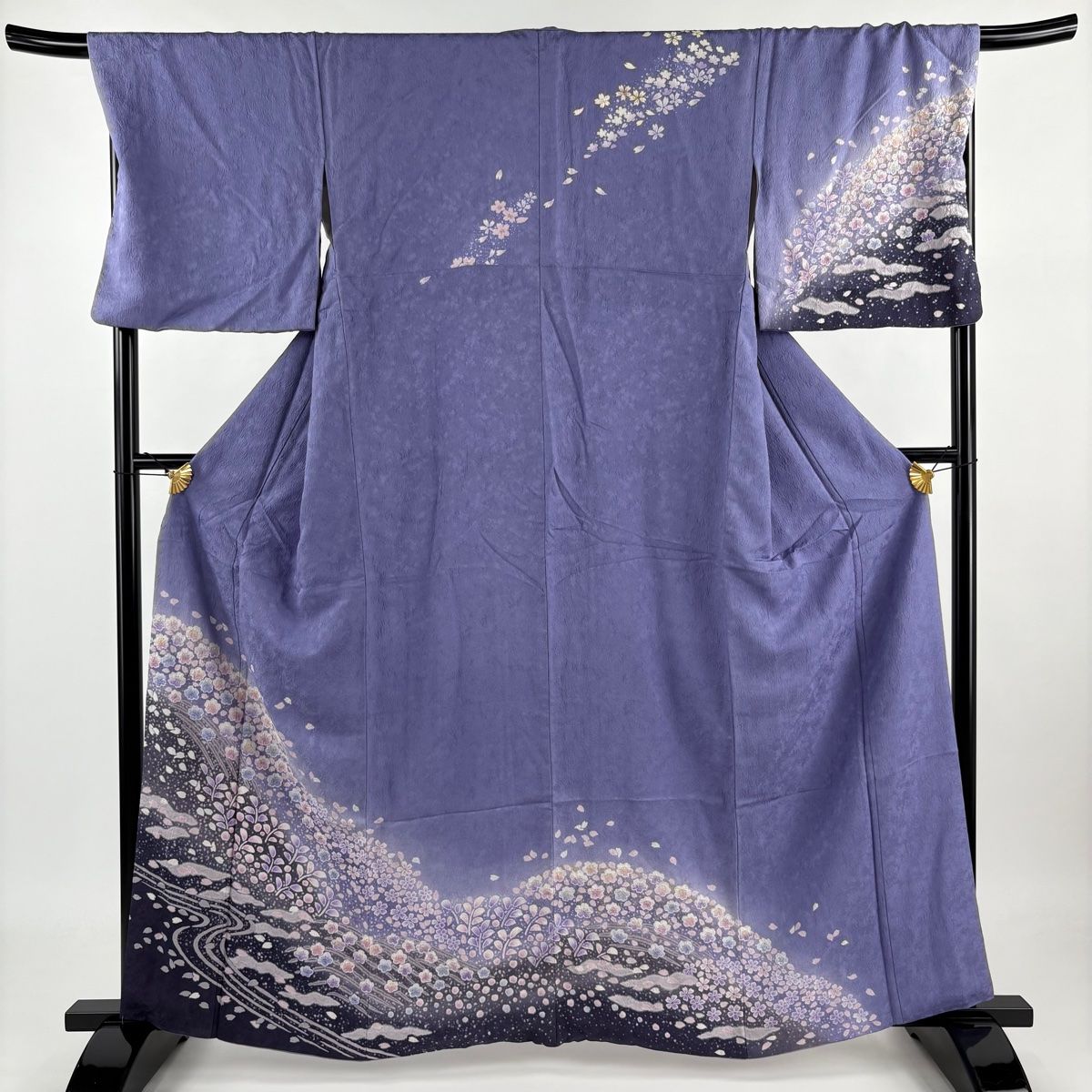 無地振袖 七宝つなぎ 紋意匠 シンプル 青系 身丈167cm 撥水加工済み 楽天市場】七宝 着物の通販 無地振袖 七宝つなぎ 紋意匠