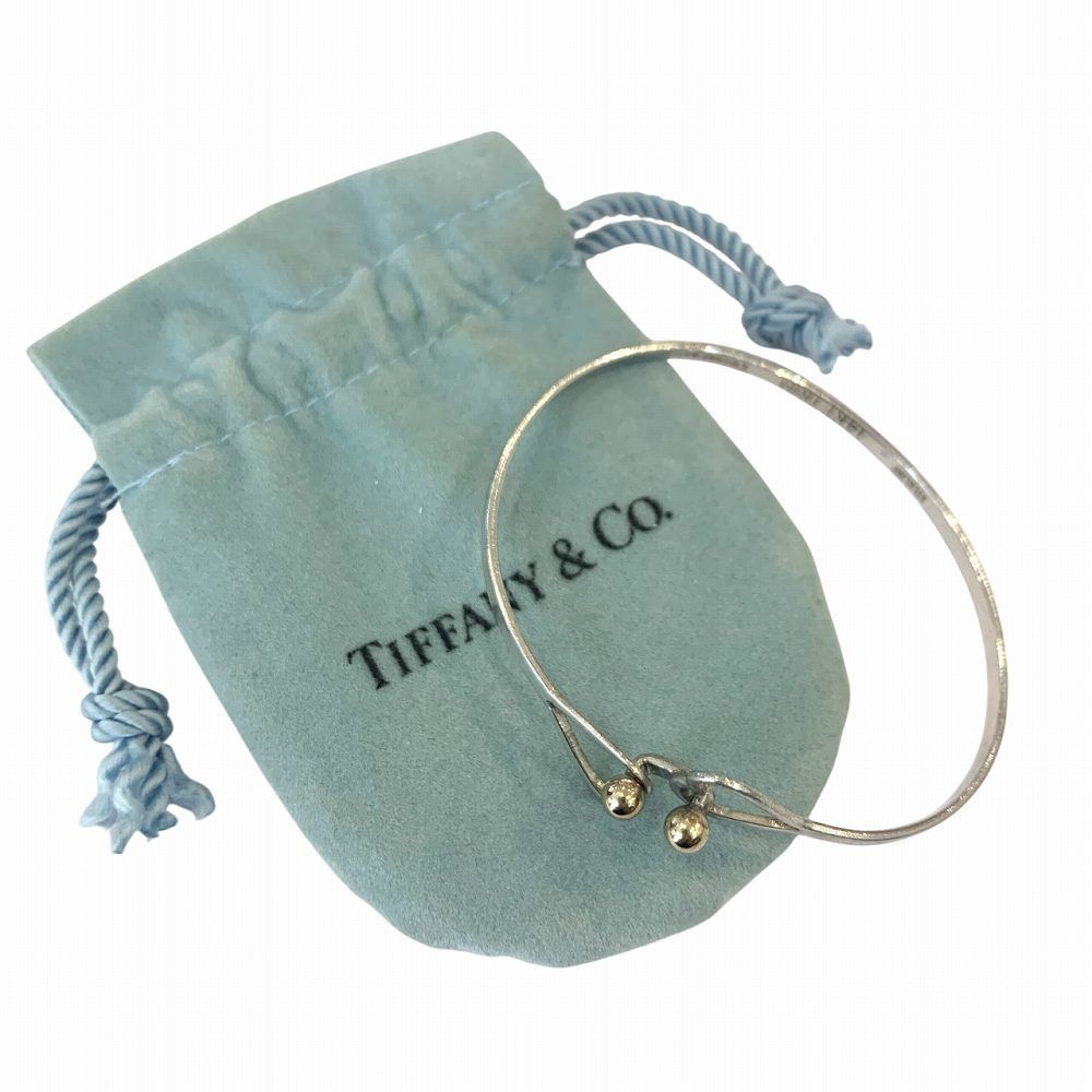 良品 Tiffany＆Co. ティファニー フックアンドアイ 925 K14 バングル