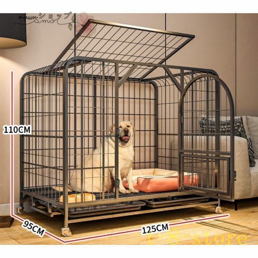 ペットケージ 犬檻 犬小屋 ケージ ペットサークル ドッグケージ ペットフェンス 小型 大型 中型犬用 ペット用品 キャスター付き - メルカリ