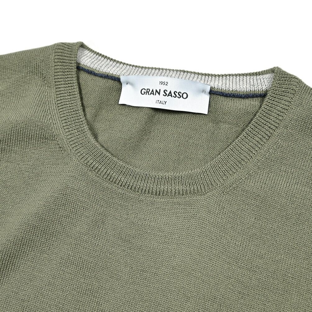 GRAN SASSO◆イタリア製 ウール100% 無地 クルーネックニット 48 GRAN SASSO◇イタリア製 ウール100% 無地 クルーネックニット 48 楽天